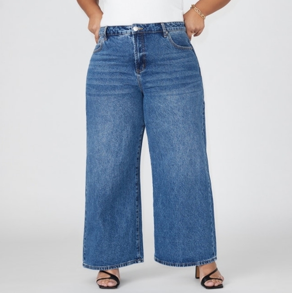 Eloquii Denim - Eloquii Wide Leg Denim Jeans
